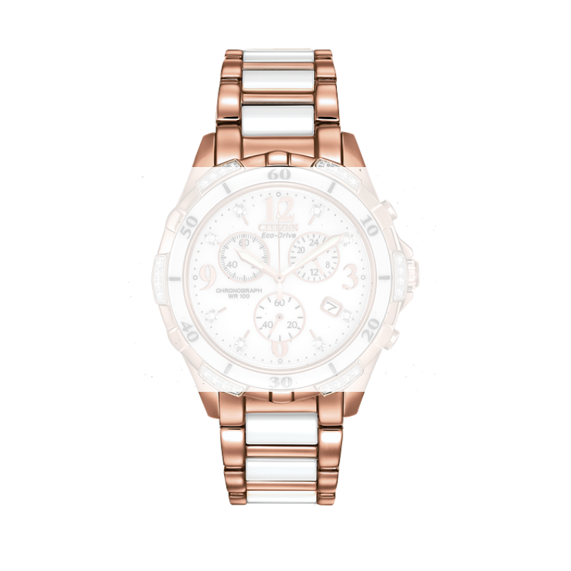 Citizen 59-S06084 White Ceramic & Rose Gold Link Strap – Total