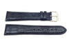 Black Alligator Grain Genuine Leather Long Watch Band