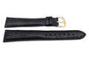 Hadley Roma Genuine Matte Alligator Cartier Style Long Black Watch Band