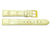 Alligator Grain Flat Genuine Leather Watch Strap - Assorted Colors image