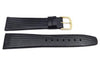 Genuine Textured Leather Lizard Grain Thin Black Matte Watch Band