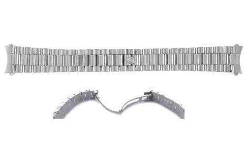 Hadley Roma 19mm Silver Tone Rolex President Style Solid Link