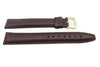 Genuine Leather Long Smooth Brown Tapered Edge Watch Strap