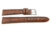 Genuine Swiss Army Brown Textured Leather Crocodile Grain 15mm Officer's Dress Watch Strap