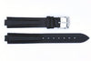 Genuine Movado 13mm Black Genuine Textured Leather Flat Padded Watch Strap image
