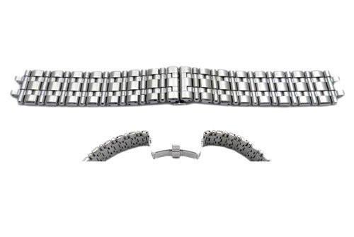 Seiko Silver Tone Stainless Steel Double Fold-Over Push Button Seiko Silver Tone Stainless Steel Double Fold-Over Push Button