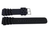 Pulsar Black Smooth Rubber Divers 20mm Watch Band