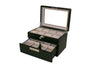 Black Matte Finish Watch Box Storage Compartment for 16 Watches