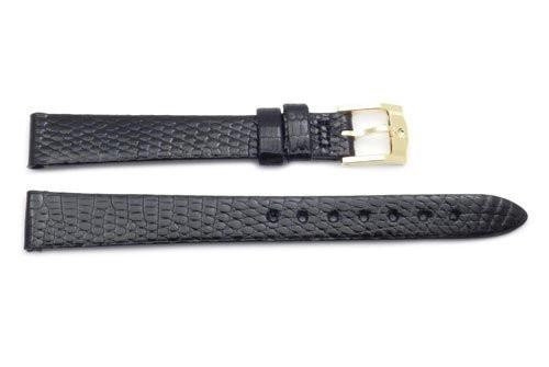 Movado Genuine Textured Leather Black Lizard Grain 12mm  display picture 1