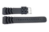 Hadley Roma Black PVC Divers Seiko Style Watch Strap