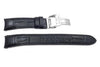 Seiko Black Genuine Textured Leather Crocodile Grain Deployment Clasp 20mm Watch Band