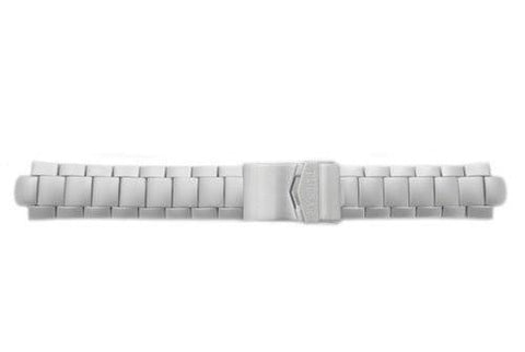 Pulsar Silver Tone Stainless Steel Fold-Over Clasp 10 Watch Bracelet