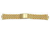 Pulsar Gold Tone Stainless Steel Fold-Over Clasp 20mm Watch Bracelet