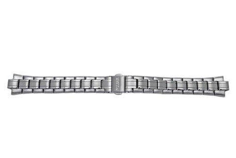Pulsar Stainless Steel Ladies Fold-Over Clasp With Push Button Watch Bracelet