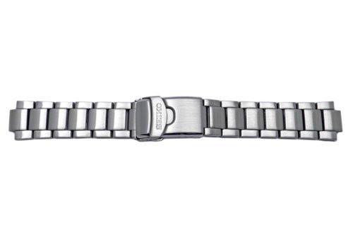 Seiko Brushed Push Button Fold-Over Clasp 22mm Solid Watch