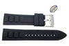 Fossil Black Silicone 22mm Watch Strap