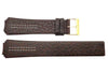 Genuine Skagen Dark Brown Textured Leather 21mm Watch Strap - Pins