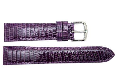 Hadley Roma Ladies Genuine Java Lizard Purple Watch Band  display picture 3