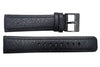 Genuine Kenneth Cole Black 22mm Textured Leather Square Tip Watch Strap