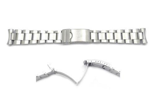 Hadley Roma 20mm Silver Tone Rolex Oyster Style Solid Link Watch