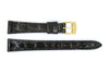 Genuine Movado Calfskin Leather Short 13mm Black Crocodile Grain Watch Strap image