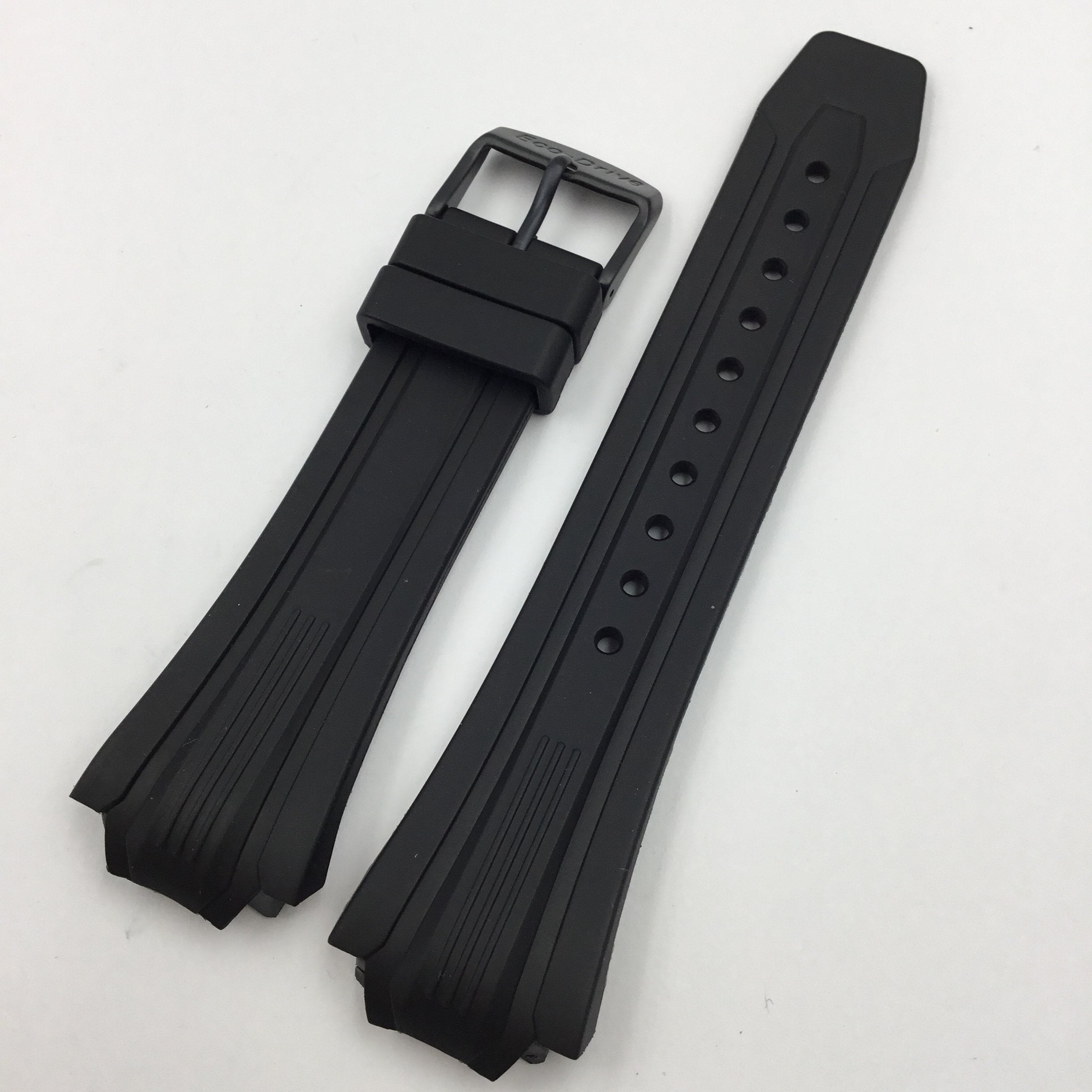 Citizen Black Rubber Eco Drive 26/20mm Watch Strap | Total Watch