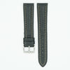Leather Padded Black Long Watch Strap image