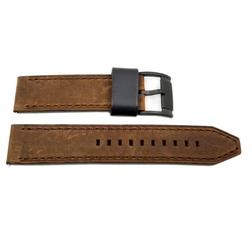 Fossil Brown Genuine Smooth Leather 22mm Watch Band Total Watch