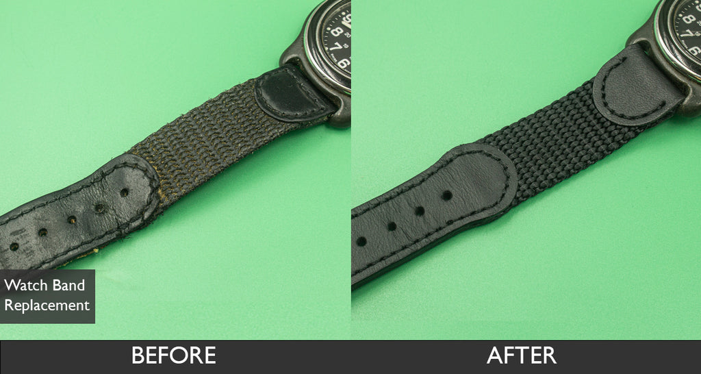 Before and After Watch Band Replacement Victorinox Swiss Army Men's Wrist Watch Black Quartz Field Watch 22-07-2021