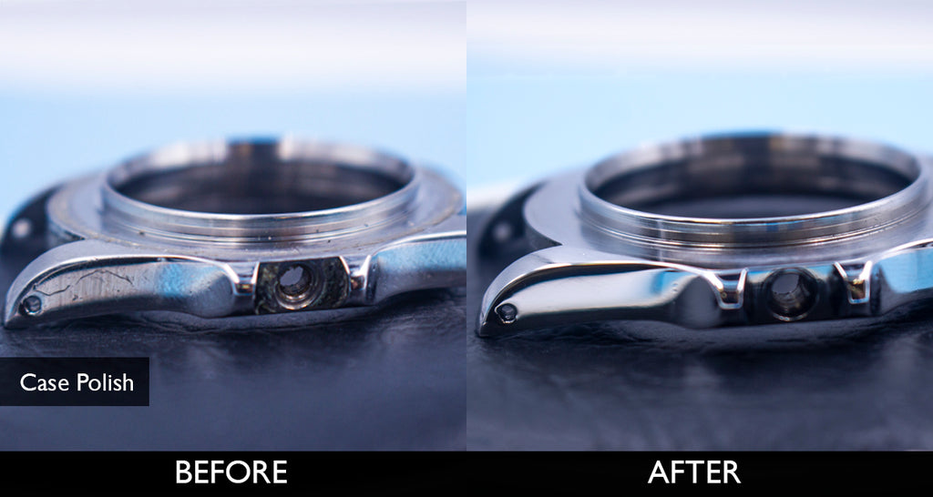 Before and After Case polish for Rolex Submariner Watch 06-03-2021