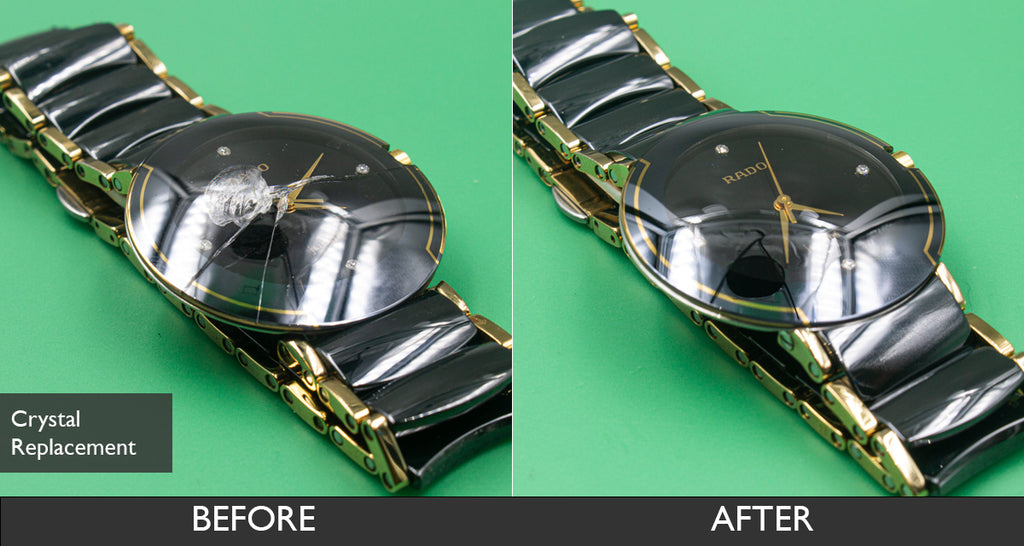 Before and After Watch Crystal Replacement for Rado Diastar 06-22-2021