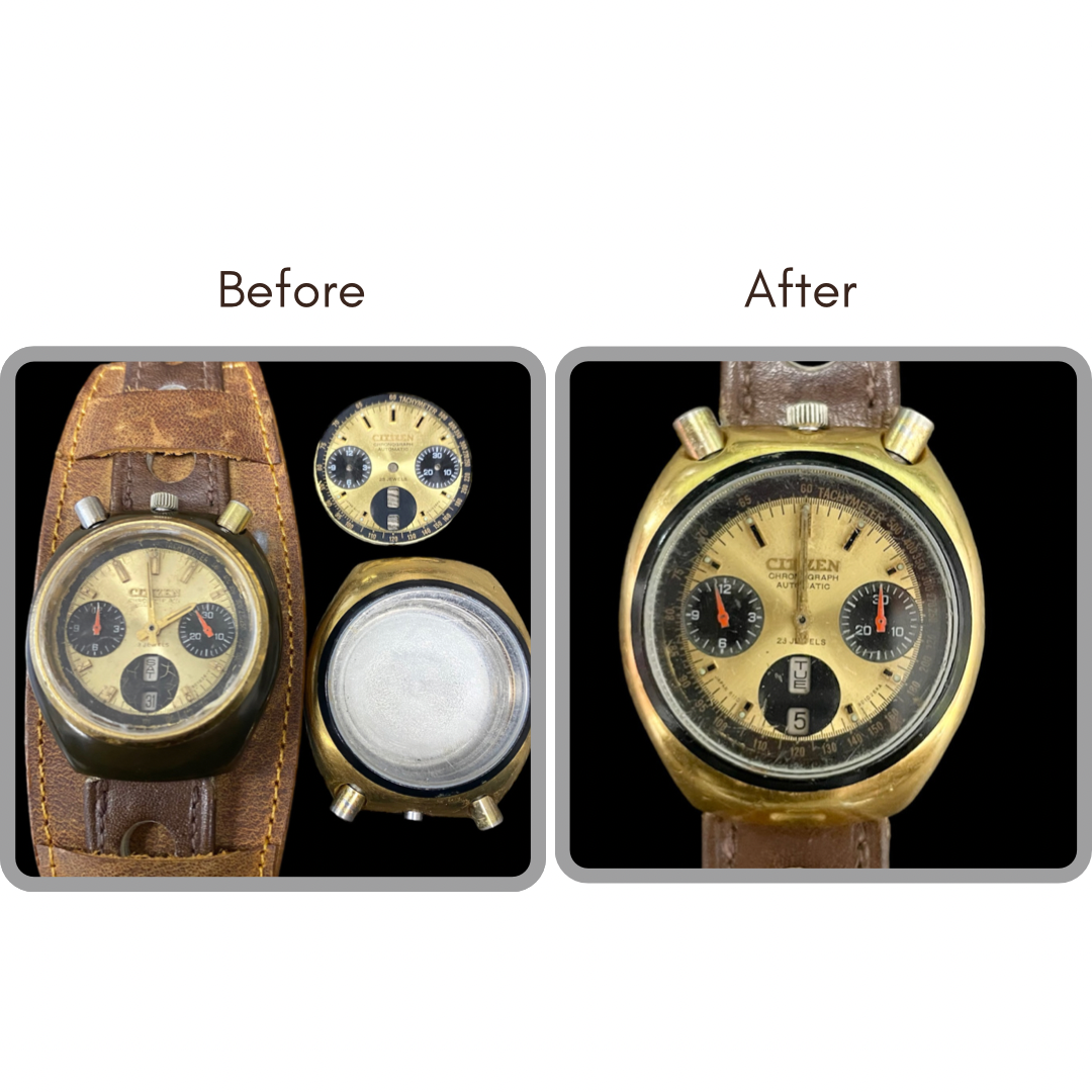 BEFORE AND AFTER - Watch Face Replacement for Citizen 01101676