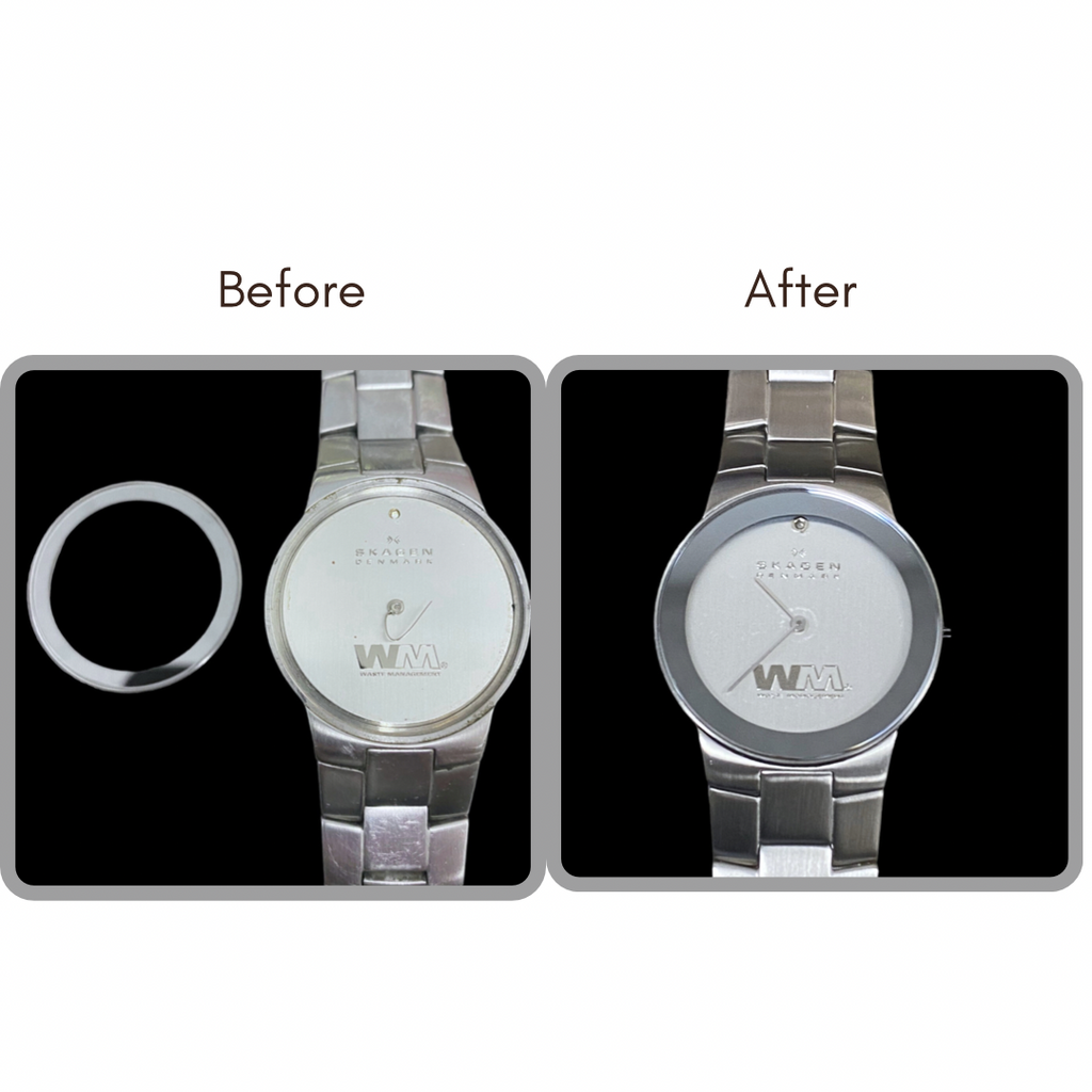 BEFORE AND AFTER - New movement, Crystal, Hands, Polish, and Ultrasonic Cleaning for Skagen WM430L5 (939971BC)