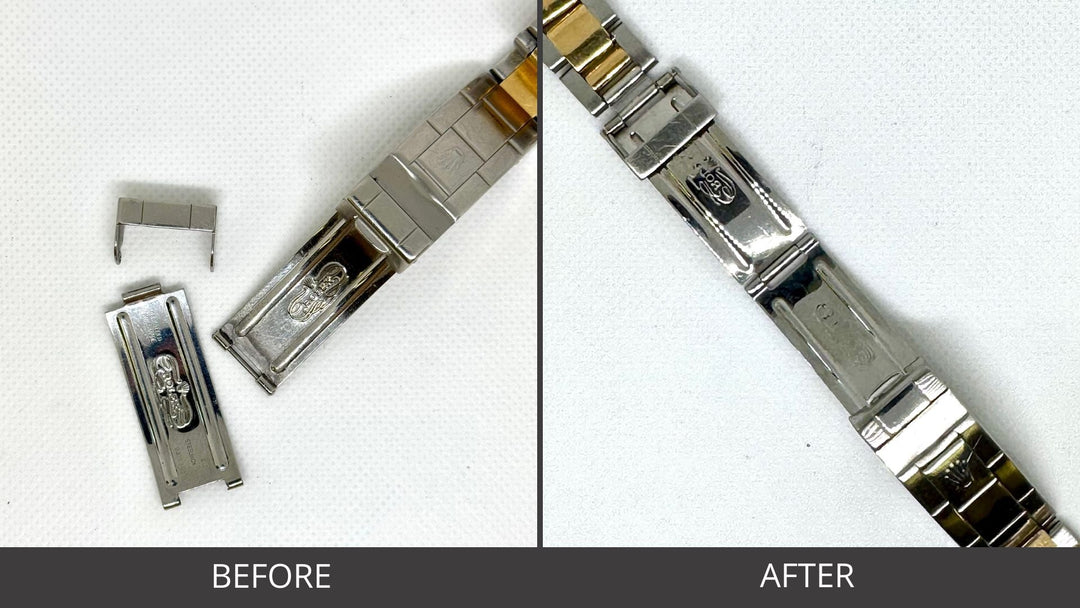 BEFORE AND AFTER - Clasp Repair for Rolex 16613