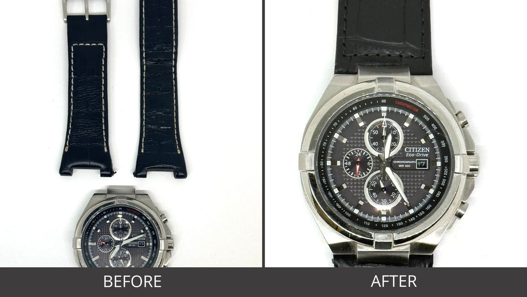 BEFORE AND AFTER - Strap Replacement for Citizen B612-S066336