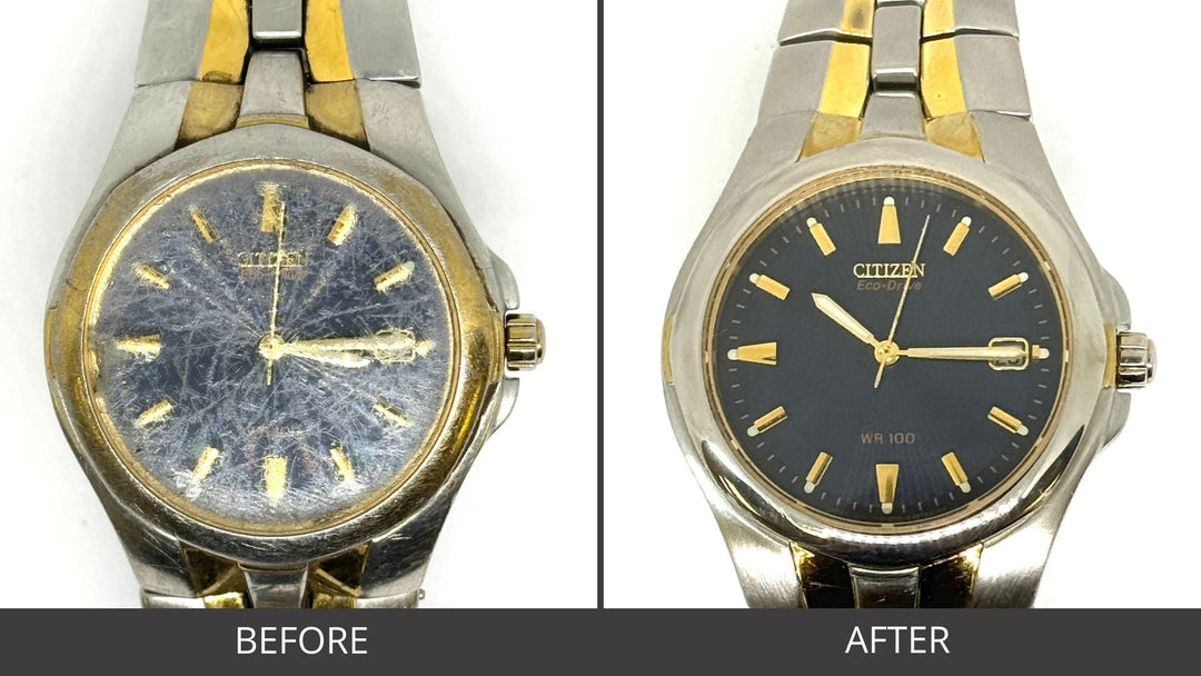 BEFORE AND AFTER - Capacitor & Crystal Replacement for Ctiizen E111-K15899