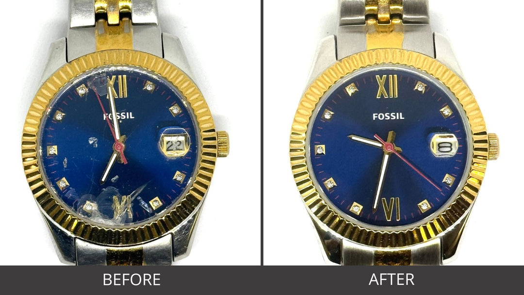BEFORE AND AFTER - Crystal Replacement for Fossil ES-4899