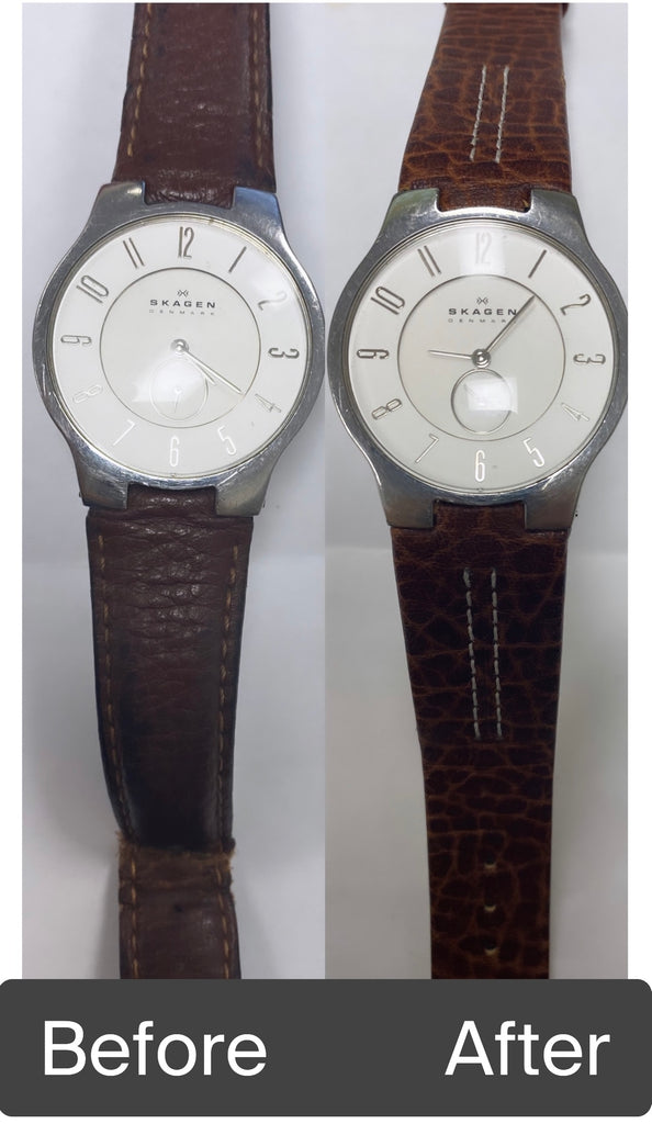 BEFORE AND AFTER - CUSTOM BAND AND BATTERY SERVICE FOR SKAGEN 433LSL1
