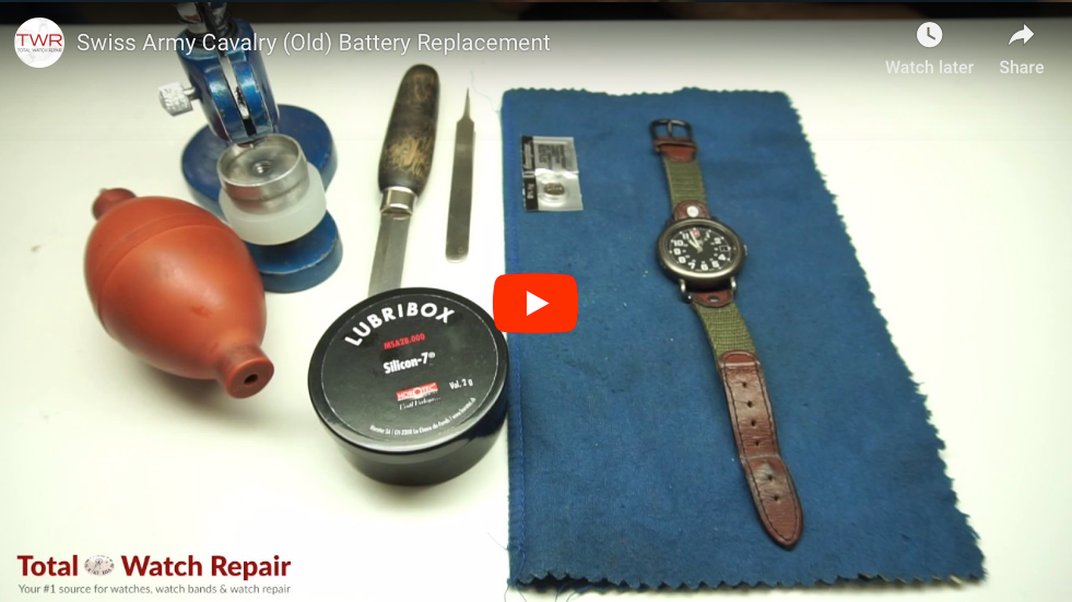 Video: Swiss Army Cavalry (Old Model) Battery Replacement – Total Watch ...