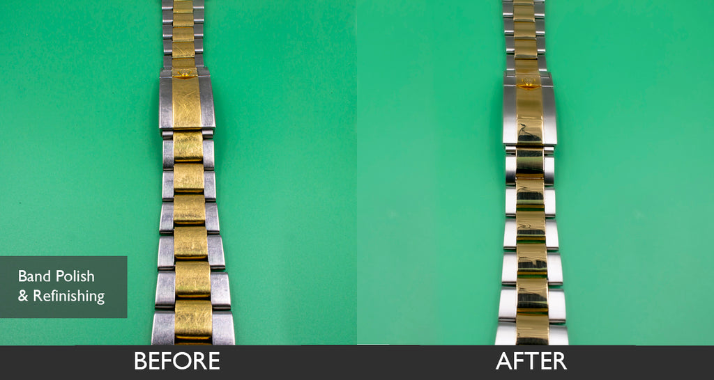 Before And After Watch Band Polishing For Rolex Oyster Gmt Master Ii 0 Total Watch Repair
