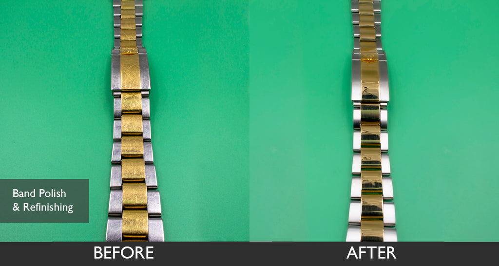 Before And After Watch Band Polishing For Rolex Oyster Gmt Master Ii 06-13-2021