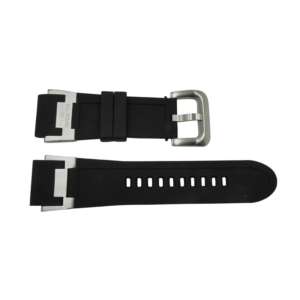 Invicta I-Force 24mm Black Rubber & Steel Watch Strap – Total