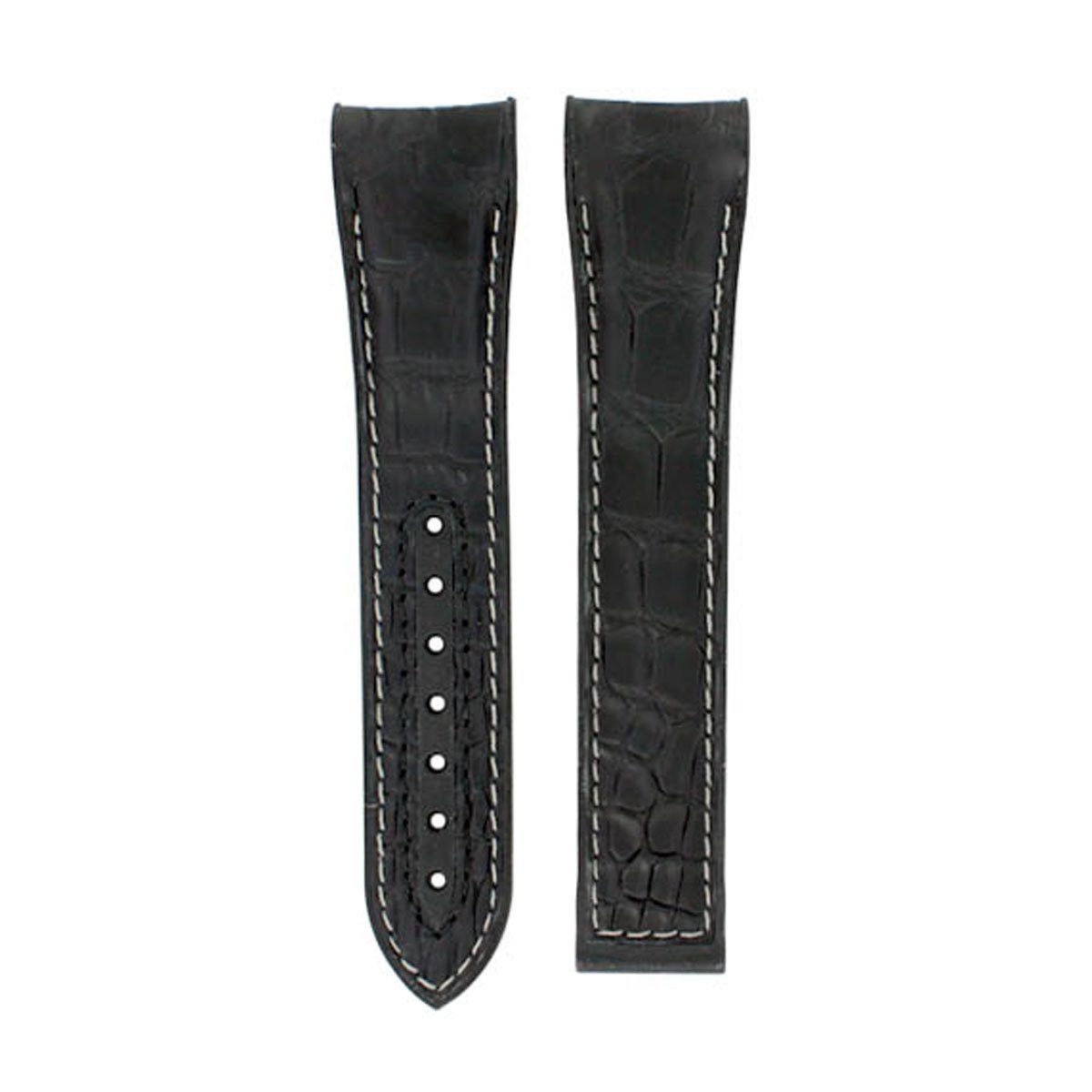 OMEGA PLANET OCEAN 600M OMEGA CO-AXIAL BLACK LEATHER STRAP – Total