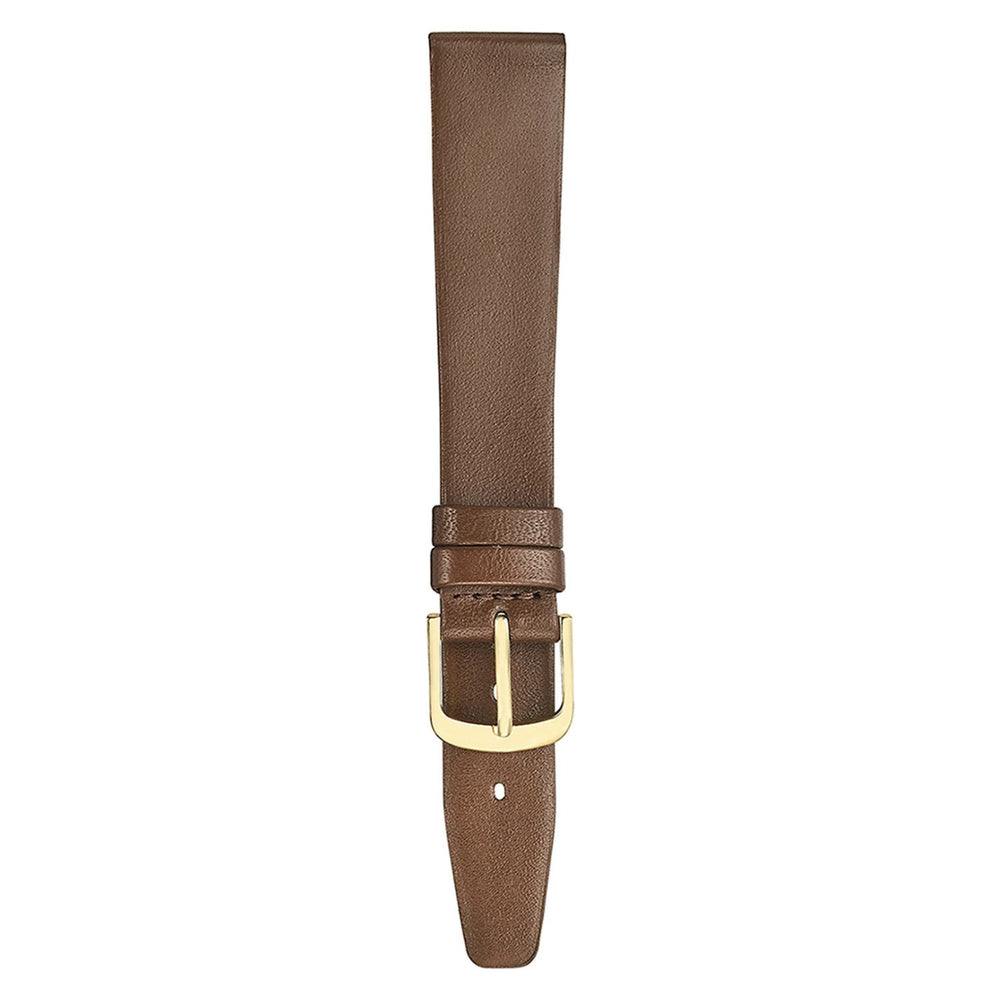 Smooth Leather turned edge classic flat watch strap image