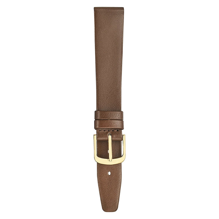 Smooth Leather turned edge classic flat watch strap image