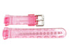 Genuine Casio Ladies Baby G Pink Resin 23/14mm Replacement Watch Strap image