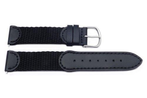 Victorinox Infantry - Black Leather/Nylon Strap with Buckle in 0