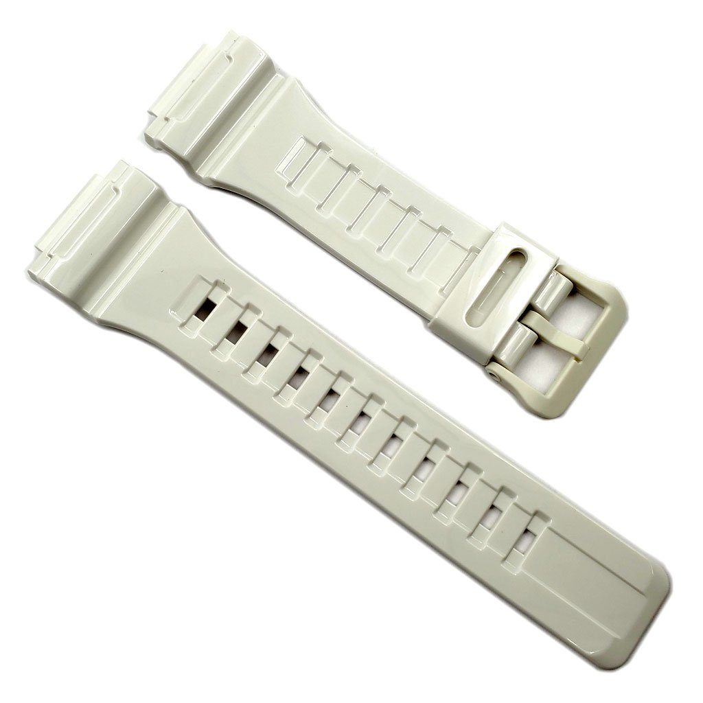 Genuine Casio Tough Solar Glossy Resin White 28mm/18mm Watch Strap - 10452161 image