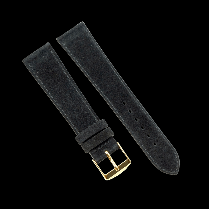 Genuine Suede Leather Butter Soft Flat Watch Strap image