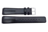 Genuine Skagen Black Leather 20mm Mens Watch Band with Black Stitching - Installs with screws